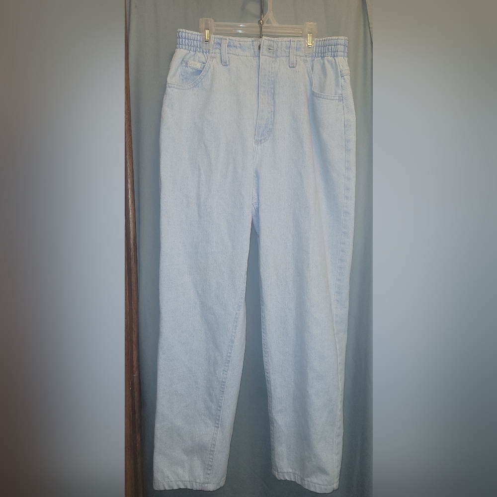 Light Blue Lee Original Denim Stretch Waistband Jeans.